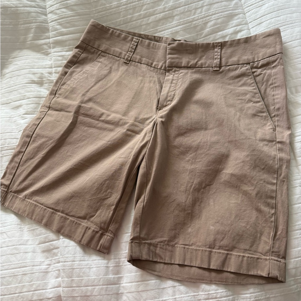 J. Crew Women's Chino Bermuda Shorts in Tan